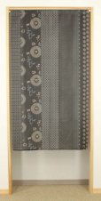 Photo3: Noren Japanese Curtain Doorway NM SD gray komon 85 x 150 cm 