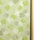 Photo2: Noren Japanese Curtain Doorway NM SD green clover 85 x 150 cm   (2)