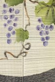 Photo3: Noren Japanese Curtain Doorway NM SD tapestry grape kasure hand 85 x 150 cm  (3)