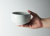 Hasami Porcelain Japanese matcha bowl Shironeri white