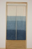 Photo3: Noren Japanese Curtain Doorway NM SD gradation blue 85 x 150 cm