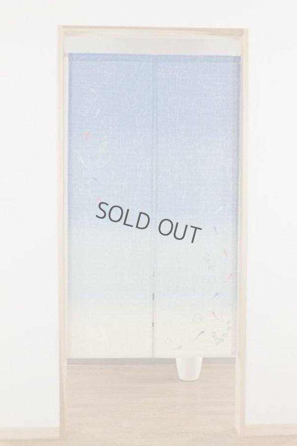 Photo5: Noren Japanese Curtain Doorway NM SD goldfish wafu 85 x 150 cm