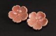 Photo2: Japanese chopstick rest Cherry blossoms shape by kiyomizu ware (Set of 2) (2)