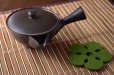 Photo2: Japanese tea pot Mino ware flat style Temokukuro 250ml (2)