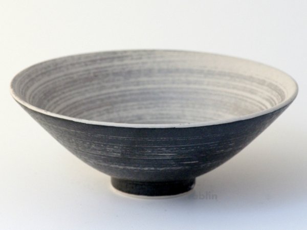 Photo1: Arita porcelain Japanese tea bowl Kurouchi ha Kyohei M chawan Matcha Green Tea 