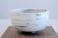 Photo5: Arita porcelain Japanese tea bowl black dirt white gla chawan Matcha Green Tea  (5)