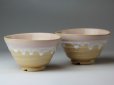 Photo2: Hagi yaki ware Japanese rice bowl Haginoshizuku set of 2 (2)