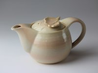 Hagi yaki ware Japanese tea pot Mai with stainless tea strainer 390ml
