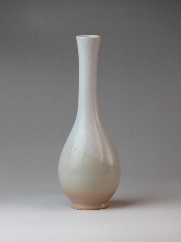 Photo1: Hagi yaki ware Japanese vase Yushokasei H 22cm