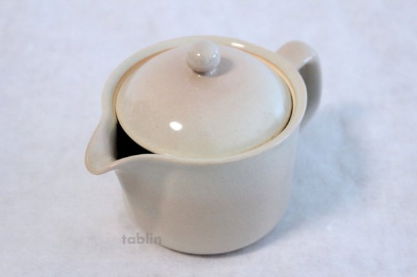 Photo4: Hagi yaki ware Japanese tea pot Himetuti with stainless tea strainer 280ml