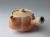 Hagi yaki ware Japanese tea pot Gohonte kyusu with stainless tea strainer 370ml