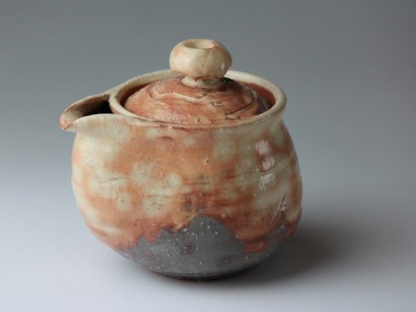 Photo2: Hagi yaki ware Japanese tea pot Ayatuti Keizo kyusu pottery tea strainer 400ml