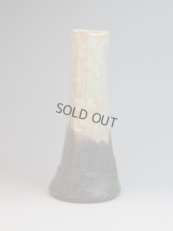Photo9: Hagi yaki ware Japanese vase Gohonte sanpo Keizo H 24cm