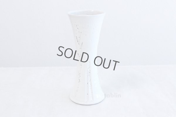 Photo2: Hagi yaki ware Japanese vase white glaze hanaike Yuuka H 22cm