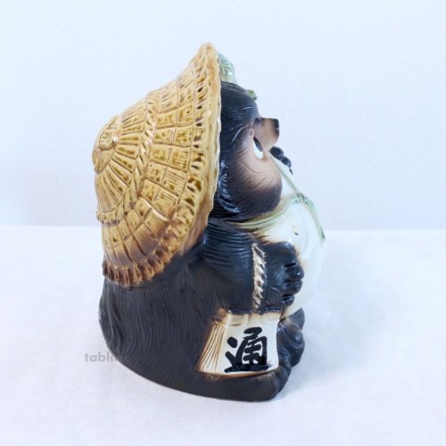 Other Images2: Shigaraki pottery Japanese Tanuki Cute Raccoon Dog fukufuku H25cm