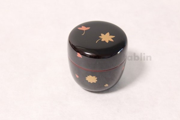 Photo2: Tea Caddy Japanese Natsume Echizen Urushi lacquer Matcha container sakura momiji