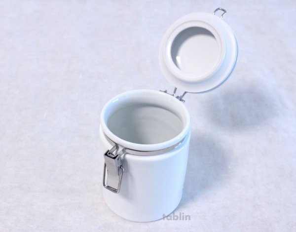 Photo5: Tea Caddy Japanese tea container ZERO JAPAN ceramics 100g white