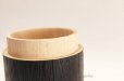 Photo4: Tea Caddy Japanese wooden fired black wood tea container size:S (4)