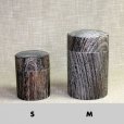 Photo4: Tea Caddy wooden fired wood tea container made from natural wood size:S (4)