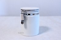 Tea Caddy Japanese tea container ZERO JAPAN ceramics 100g white