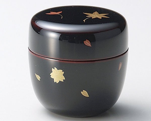 Photo4: Tea Caddy Japanese Natsume Echizen Urushi lacquer Matcha container sakura momiji