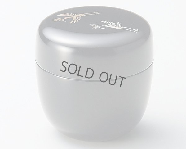 Photo9: Tea Caddy Japanese Natsume Echizen Urushi lacquer Matcha container Cranes