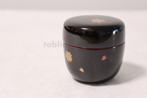 Photo3: Tea Caddy Japanese Natsume Echizen Urushi lacquer Matcha container sakura momiji