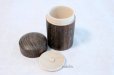 Photo4: Tea Caddy wooden fired wood tea container made from natural wood size:M (4)