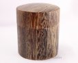 Photo1: Tea Caddy wooden fired wood tea container made from natural wood size:S (1)