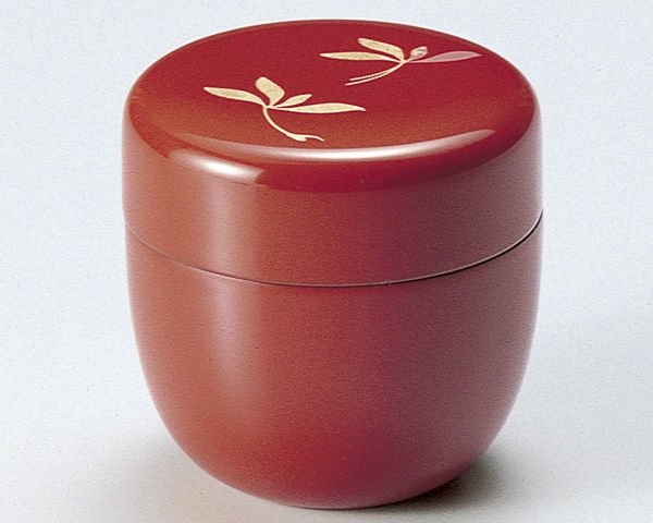 Photo2: Tea Caddy Japanese Natsume Echizen Urushi lacquer Matcha container Orchid Red