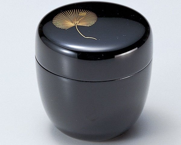 Photo2: Tea Caddy Japanese Natsume Echizen Urushi lacquer Matcha container gold pine