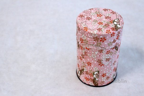 Photo3: Tea Caddy Japanese paper tea container Sakura M