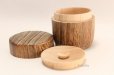 Photo4: Tea Caddy Japanese fired wood Matcha container Natsume natural wood size:40g (4)