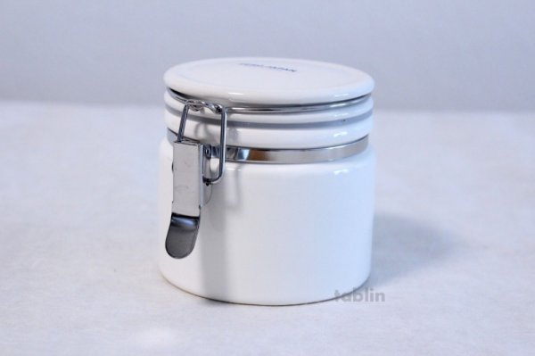 Photo1: Tea Caddy Japanese tea container ZERO JAPAN ceramics 50g white