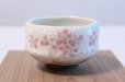 Photo1: Mino yaki ware Japanese tea bowl shino tataki sakura wa chawan Matcha Green Tea  (1)