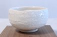Photo1: Mino yaki ware Japanese tea bowl shino white glaze moku chawan Matcha Green Tea  (1)