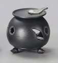 Photo1: Tokoname ware Japanese green tea aroma Tea Incense Burner Haien leaf (1)