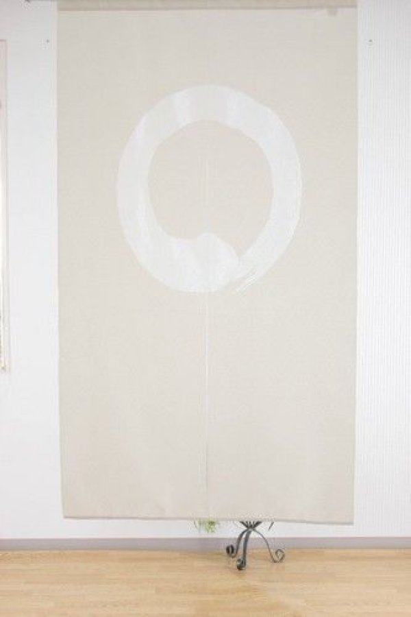 Photo3: Noren Japanese curtain fireproofed Enso trad 85cm x 150cm