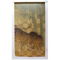 Noren Japanese Echizen curtain tiger lame bamboo 85cm x 150cm