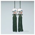 Photo5: Weight for Japanese hanging scroll FUCHIN stone Kutani porcelain plum white st (5)