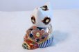 Photo2: Japanese Lucky Cat Kutani yaki ware Porcelain Maneki Neko Fukusuke sakari (2)