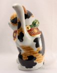 Photo5: Japanese Lucky Cat Kutani yaki ware Porcelain Maneki Neko mikeneko H27.5cm (5)