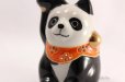 Photo5: Japanese Lucky Cat Kutani yaki ware Porcelain Maneki Neko Panda  (5)