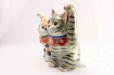 Photo4: Japanese Lucky Cat Kutani yaki ware Porcelain Maneki Neko Kinsai mori5 (4)