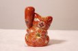Photo4: Japanese Lucky Cat Kutani Porcelain Maneki Neko cha mori left hand H13.5cm  (4)