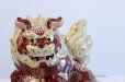 Photo5: Japanese Leo Shishi Dragon Lion dog Kutani yaki ware Porcelain mori mayo H20cm (5)