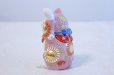 Photo2: Japanese Lucky Cat Kutani Porcelain Maneki Neko pink mori left hand H9.5cm  (2)