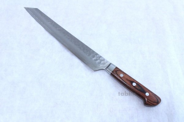 Photo2: SAKAI TAKAYUKI knife 17-layer Damascus VG-10 hammered Kengata Kiritsuke sashimi 300mm