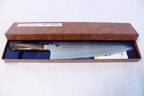Other Images2: SAKAI TAKAYUKI Japanese knife 17 Layers hemmered Damascus steel Sugihara model