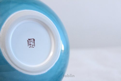 Other Images3: Kutani ware Ginsai blue rokugo High Quality Japanese vase H15.2cm